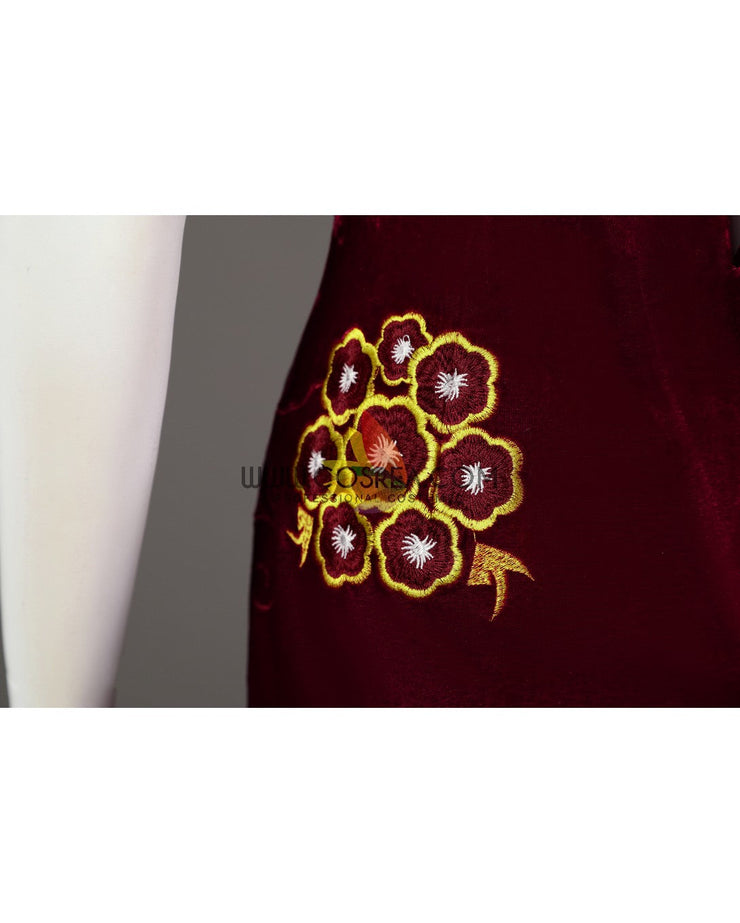 Cosrea Games Ada Wong Velvet Qipao Dress Resident Evil 4 Remake Cosplay Costume