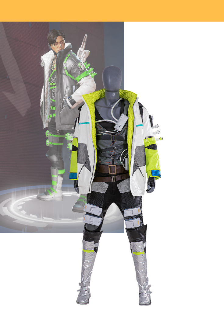 Crypto Tae Joon Park Apex Legends Cosplay Costume - With Boots