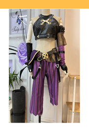 Cosrea Games League of Legends Jinx Arcane PU Leather Cosplay Costume