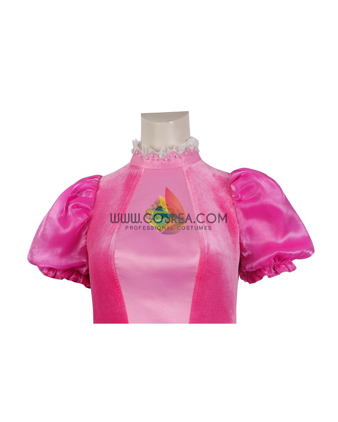 open lace back dress Princess Peach The Super Mario Bros. Movie Cosplay Costume