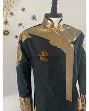 Cosrea K-O Custom Design Pine Green And Gold Embroidered Cosplay Costume