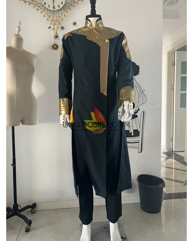 Cosrea K-O Custom Design Pine Green And Gold Embroidered Cosplay Costume