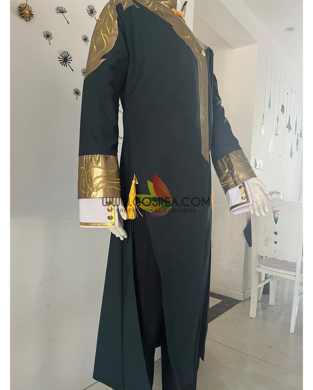 Cosrea K-O Custom Design Pine Green And Gold Embroidered Cosplay Costume