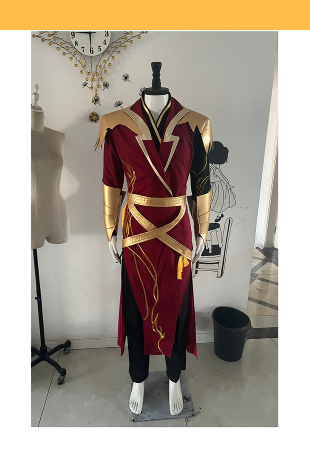Cosrea K-O Custom Design Red And Gold Embroidered Cosplay Costume