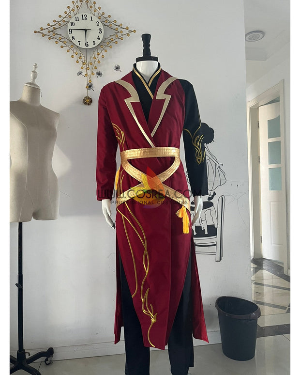 Cosrea K-O Custom Design Red And Gold Embroidered Cosplay Costume
