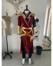 Cosrea K-O Custom Design Red And Gold Embroidered Cosplay Costume