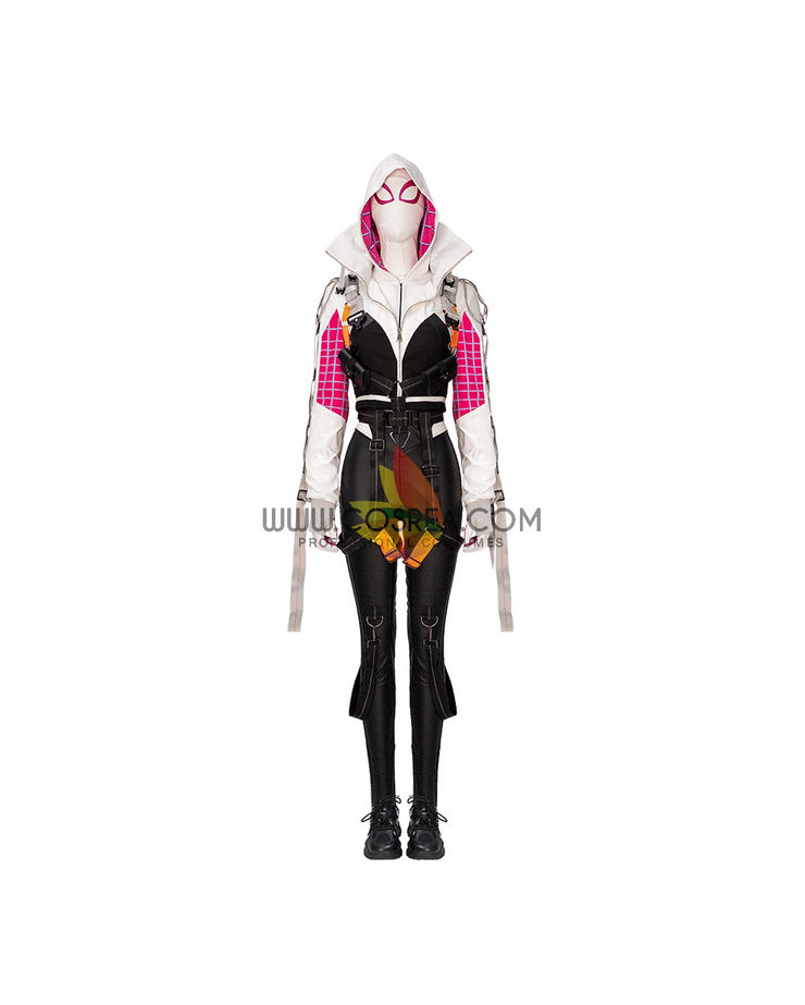 Cosrea Marvel Universe Gwenpool PU Leather Cosplay Costume
