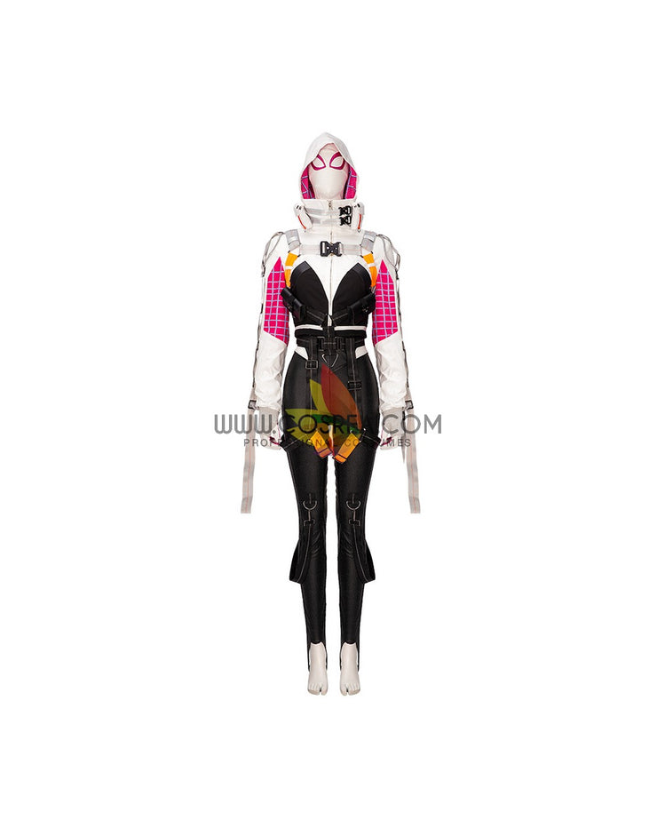 Cosrea Marvel Universe Gwenpool PU Leather Cosplay Costume