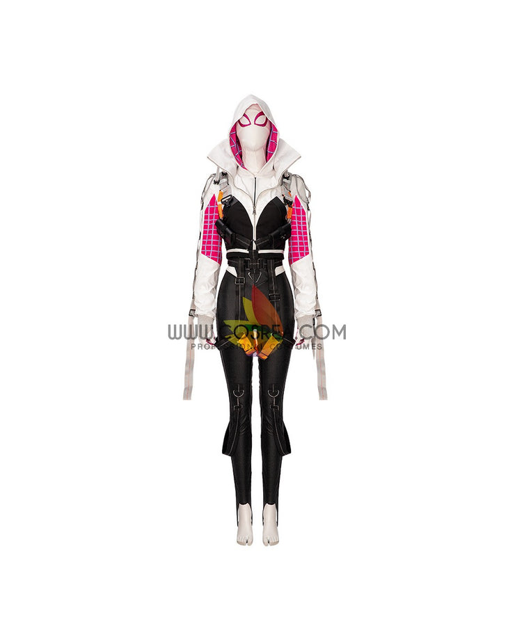 Cosrea Marvel Universe Gwenpool PU Leather Cosplay Costume