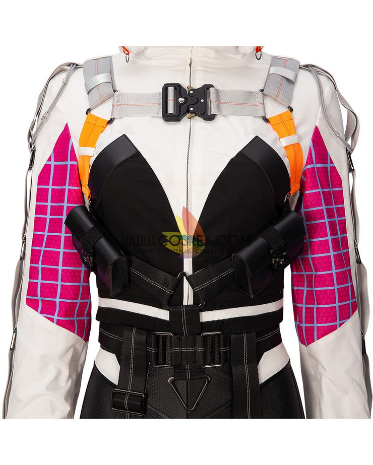 Cosrea Marvel Universe Gwenpool PU Leather Cosplay Costume