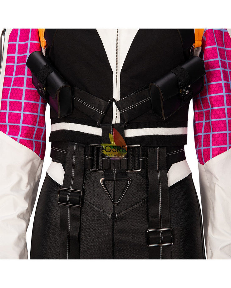 Cosrea Marvel Universe Gwenpool PU Leather Cosplay Costume