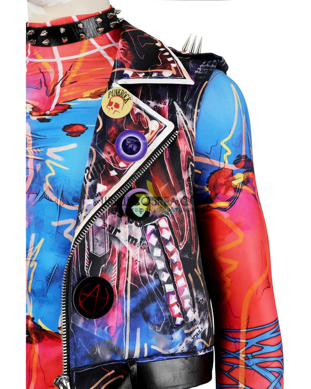 Cosrea Marvel Universe Spider Punk Across The Spider-Verse Cosplay Costume