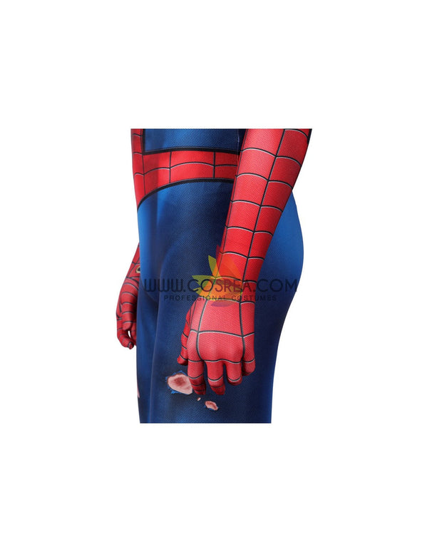 Cosrea Marvel Universe Spiderman Battle Torn Version Digital Printed Cosplay Costume