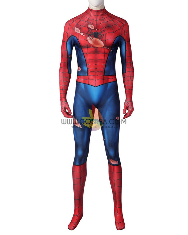 Cosrea Marvel Universe Spiderman Battle Torn Version Digital Printed Cosplay Costume