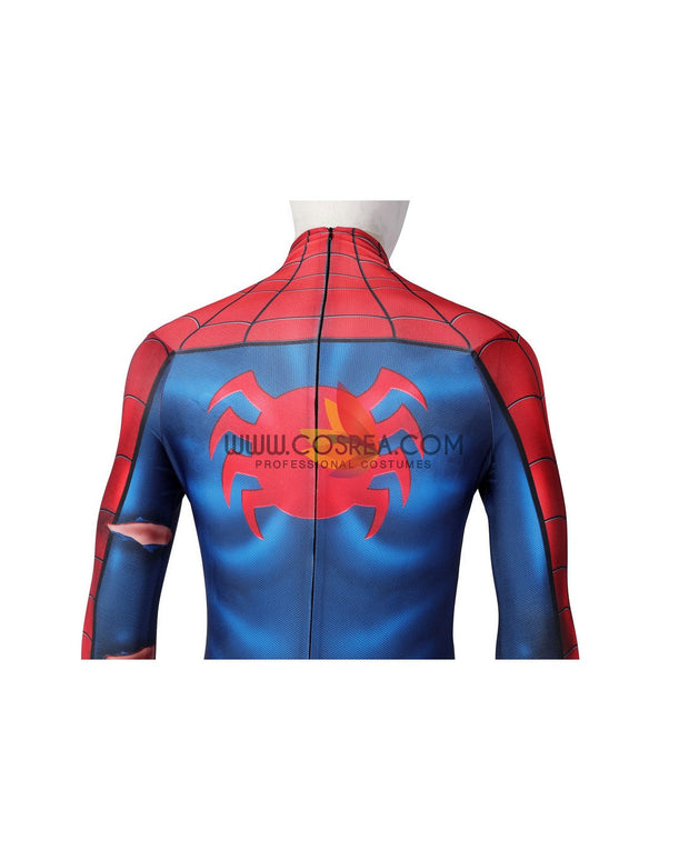 Cosrea Marvel Universe Spiderman Battle Torn Version Digital Printed Cosplay Costume