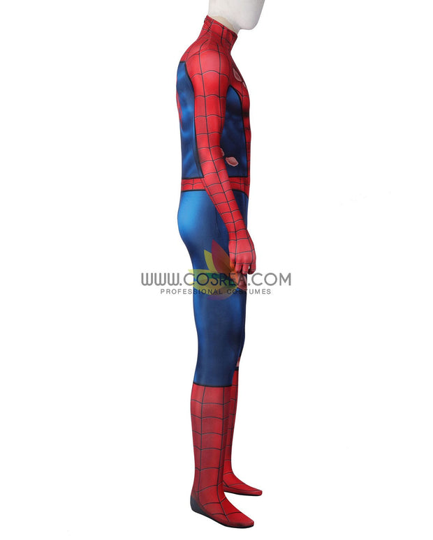 Cosrea Marvel Universe Spiderman Battle Torn Version Digital Printed Cosplay Costume