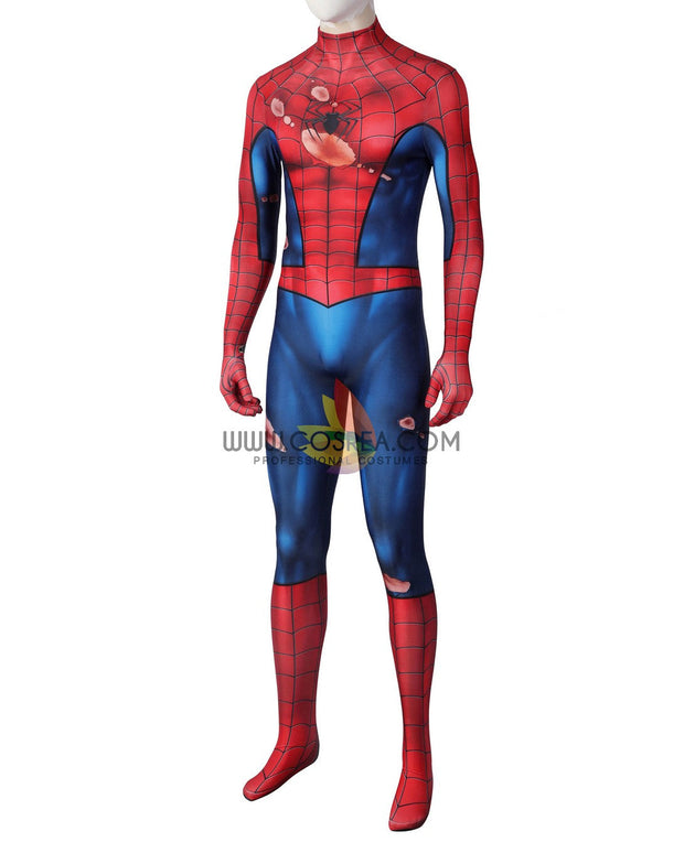 Cosrea Marvel Universe Spiderman Battle Torn Version Digital Printed Cosplay Costume