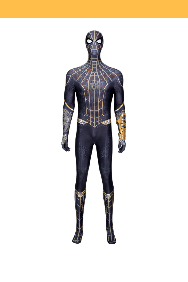 Cosrea Marvel Universe Spiderman No Way Home Black Version Digital Printed Cosplay Costume