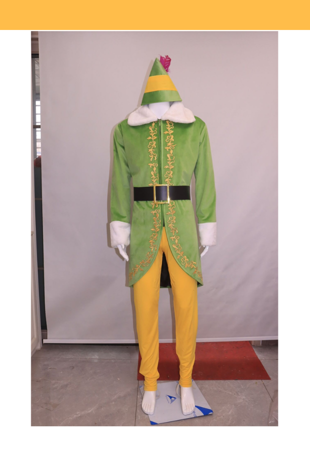 Cosrea TV Costumes Buddy The Elf Velvet Cosplay Costume