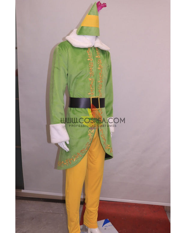 Cosrea TV Costumes Buddy The Elf Velvet Cosplay Costume