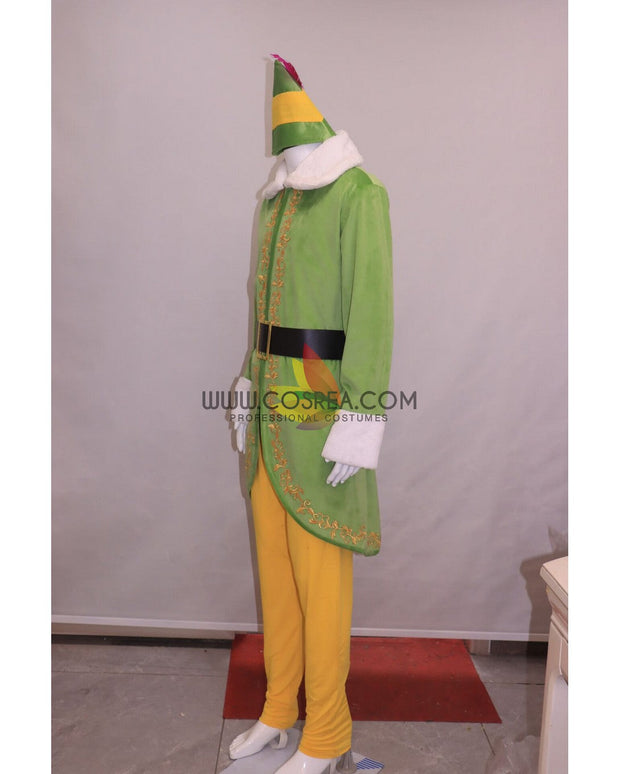 Cosrea TV Costumes Buddy The Elf Velvet Cosplay Costume