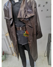 Cosrea TV Costumes Luke Skywalker Ahch To Island Last Jedi PU Leather Cosplay Costume