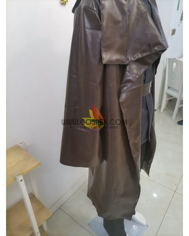 Cosrea TV Costumes Luke Skywalker Ahch To Island Last Jedi PU Leather Cosplay Costume