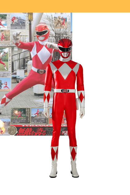 T Rex Red Ranger Power Ranger Cosplay Costume - Cosrea Cosplay