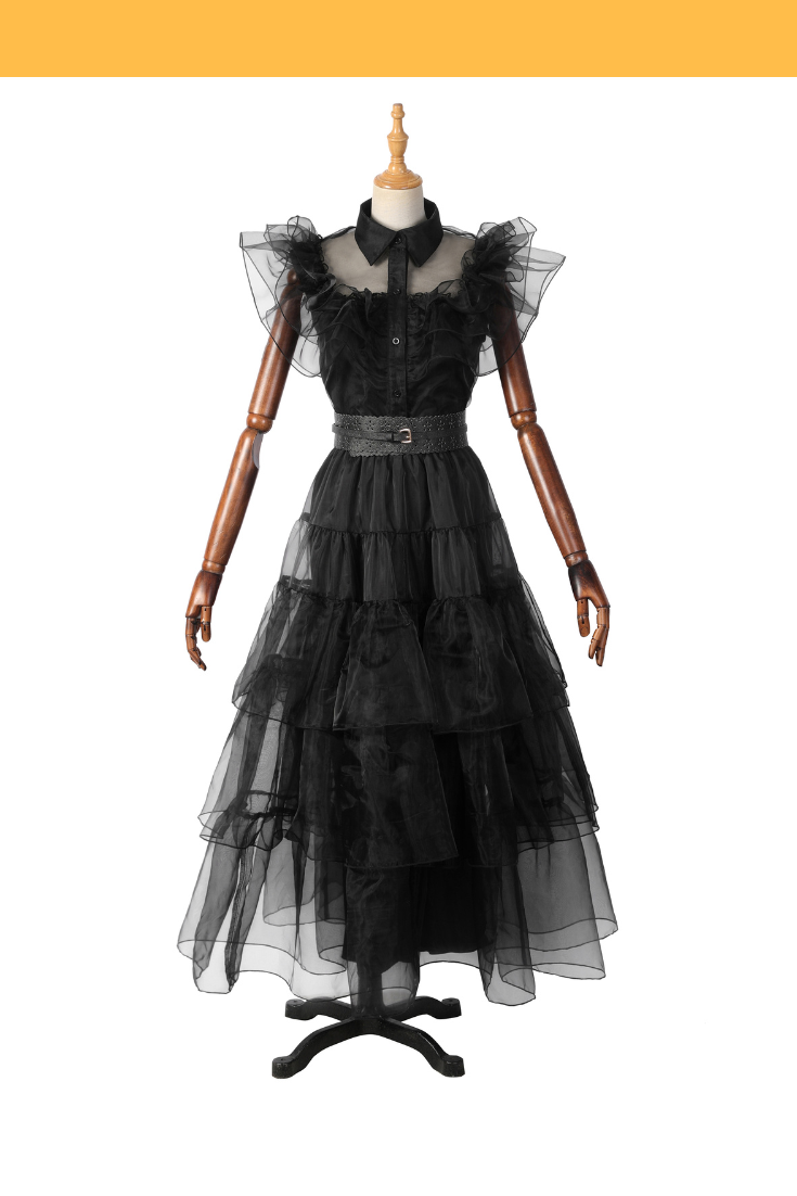 Cosrea TV Costumes Wednesday Rave'n Dance Tulle Dress Cosplay Costume