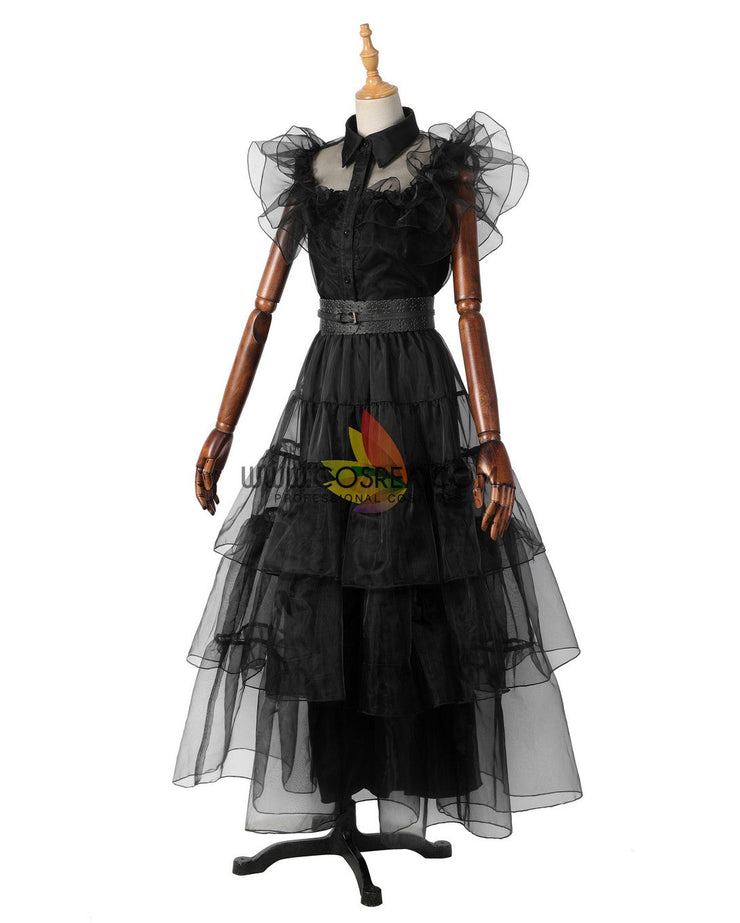 Cosrea TV Costumes Wednesday Rave'n Dance Tulle Dress Cosplay Costume