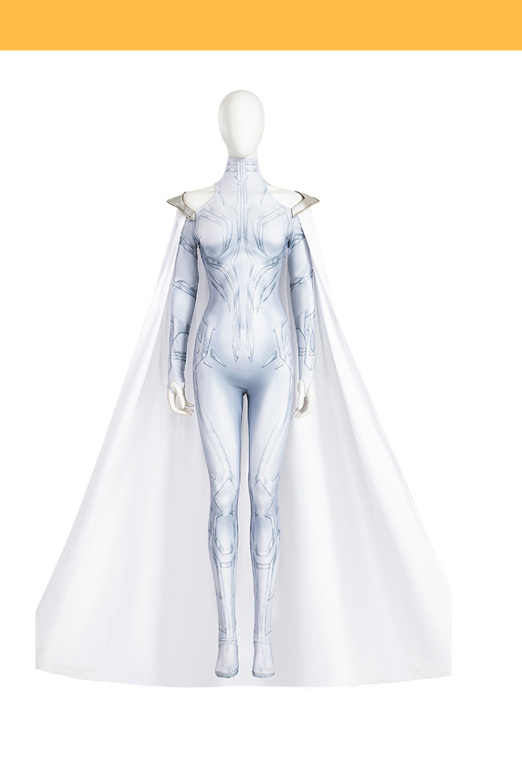 Digital Printed Hela White Divine Armor Cosplay Costume