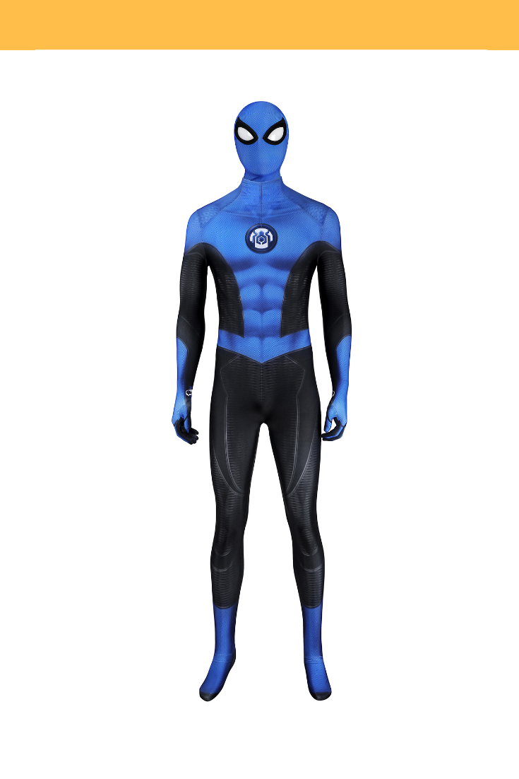 Digital Printed Spiderman 2 Blue Suit Cosplay Costume