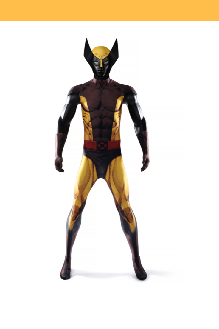 Digital Printed Wolverine Brown Battle Suit Cosplay Costume