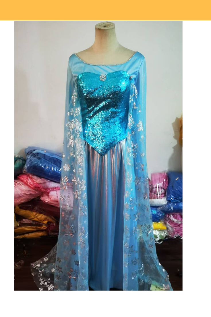 Elsa Inspired Two-Pieces Sequin Cosplay Costume