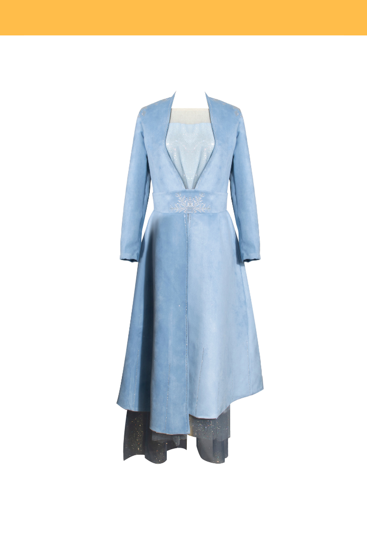 Elsa Inspired V2 Suede Leather Version Cosplay Costume