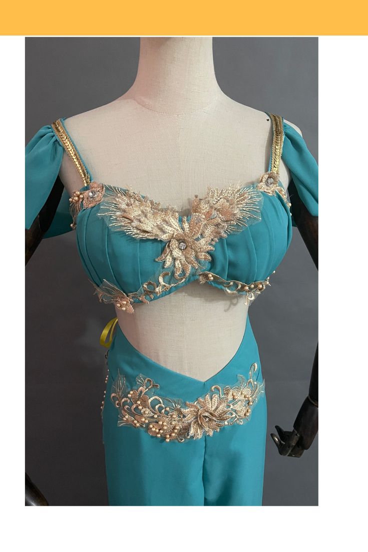 Jasmine Inspired Rose Gold Trim Cosplay Costume