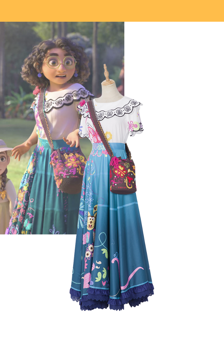 Mirabel Inspired Digital Printed Cosplay Costume