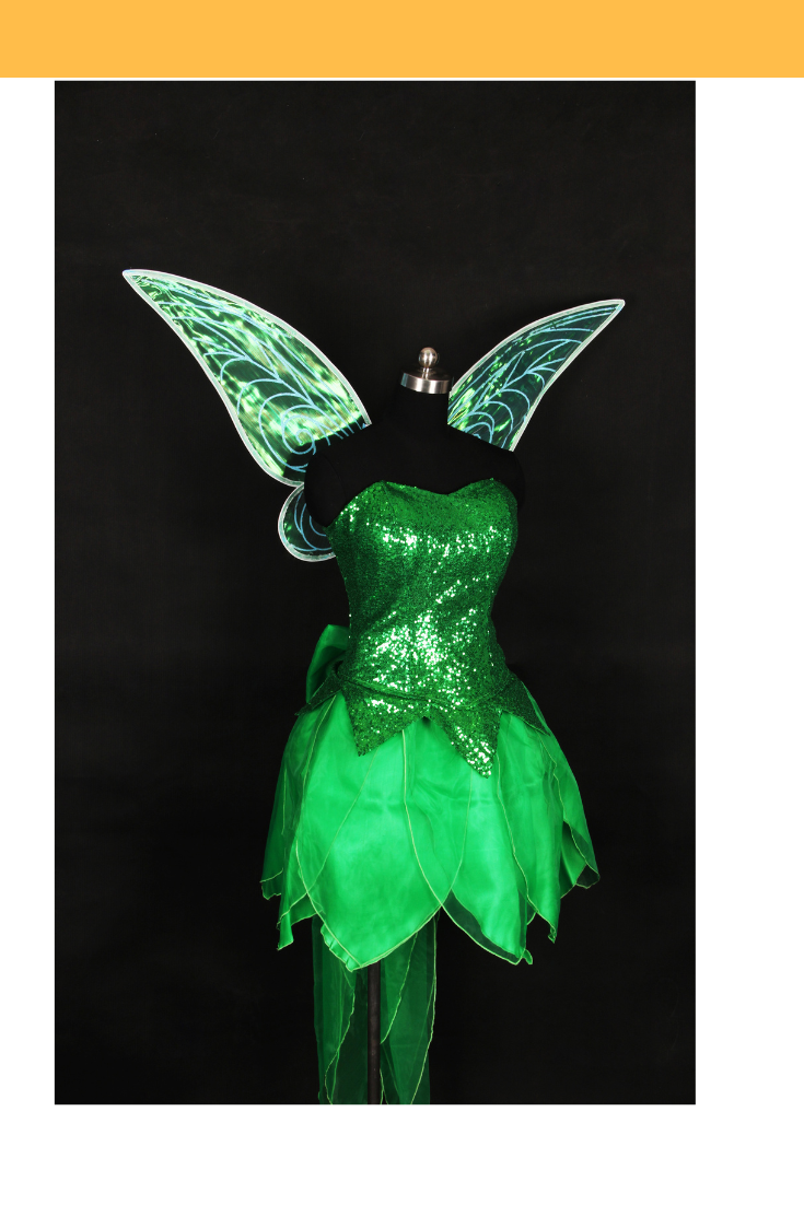 Tinkerbell Inspired 2026 Bright Green Sequin Cosplay Costume