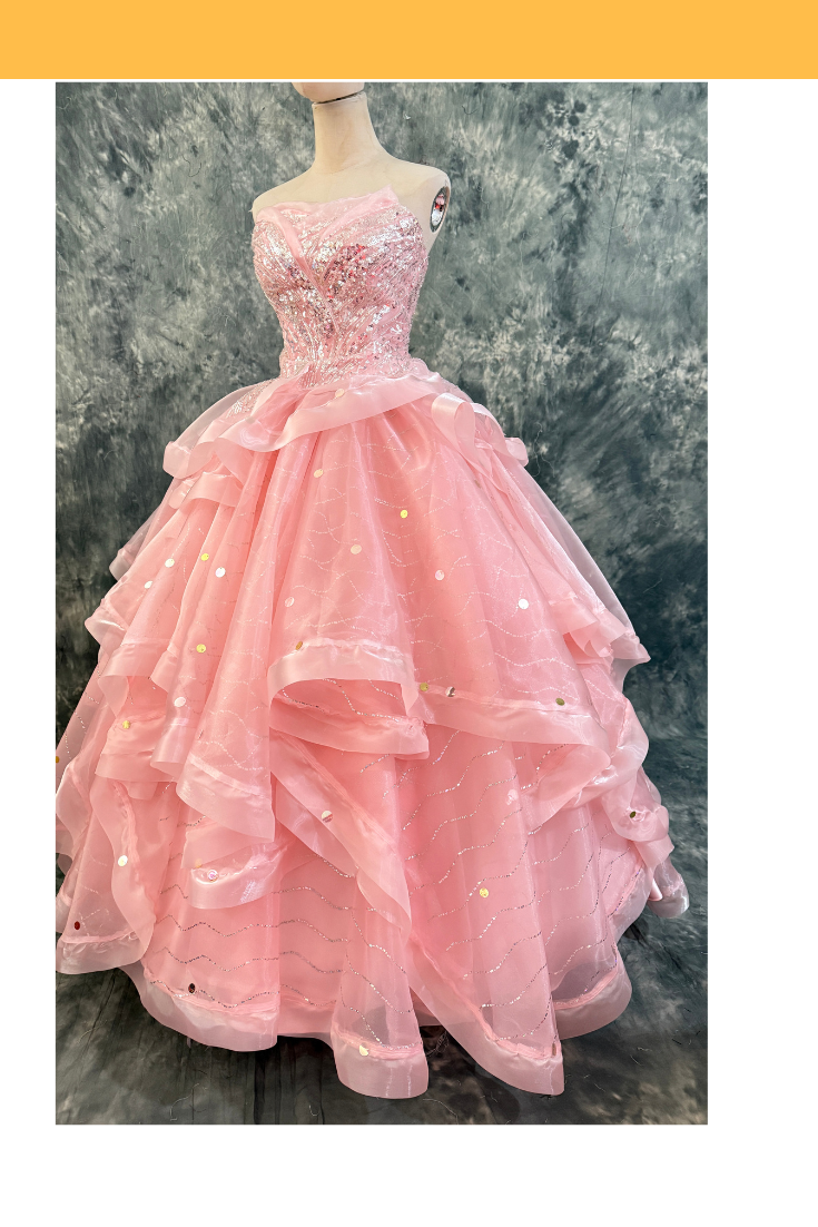 Glinda Pink Layered Gown Cosplay Costume