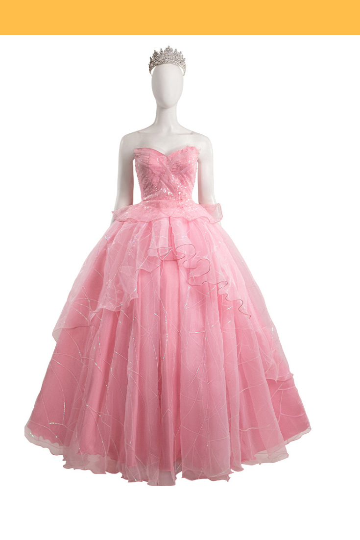 Glinda Layered Organza Dress Set Cosplay Costume