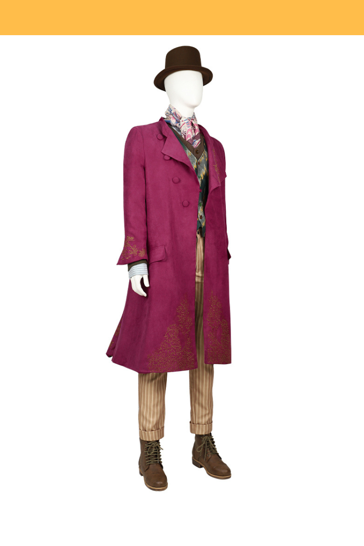 Wonka Uniform Fabric Version Cosplay Costume