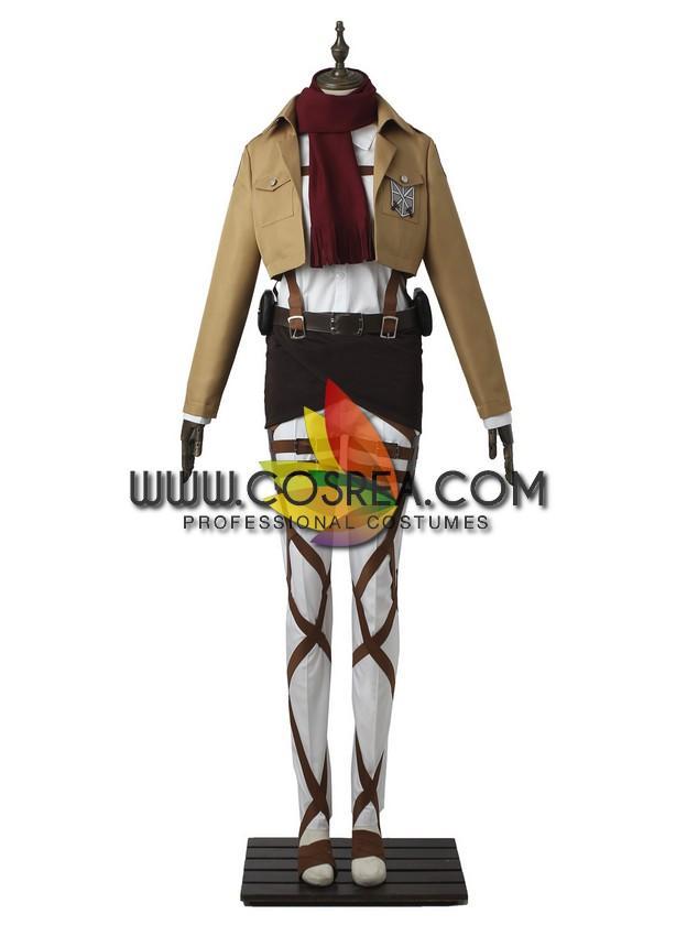 Cosrea A-E Attack On Titan Mikasa Ackerman Complete Cosplay Costume
