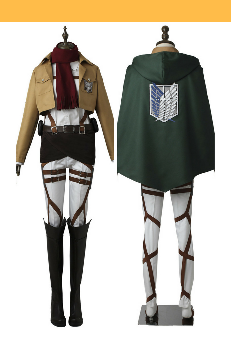 Cosrea A-E Attack On Titan Mikasa Ackerman Complete Cosplay Costume