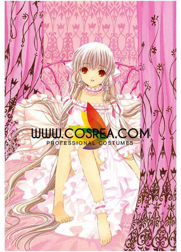 chobits pink dress Chobits Chii White & Pink Lolita Dress Cosplay Costume (Signature Version), Anime Cosplay Costume FM-Anime Cosplay Shop