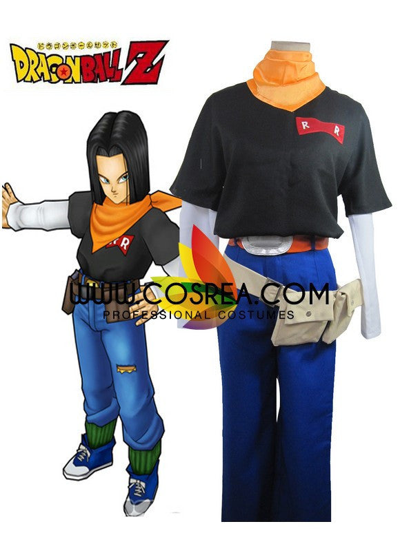 Cosrea A-E Dragonball Number 17 Cosplay Costume