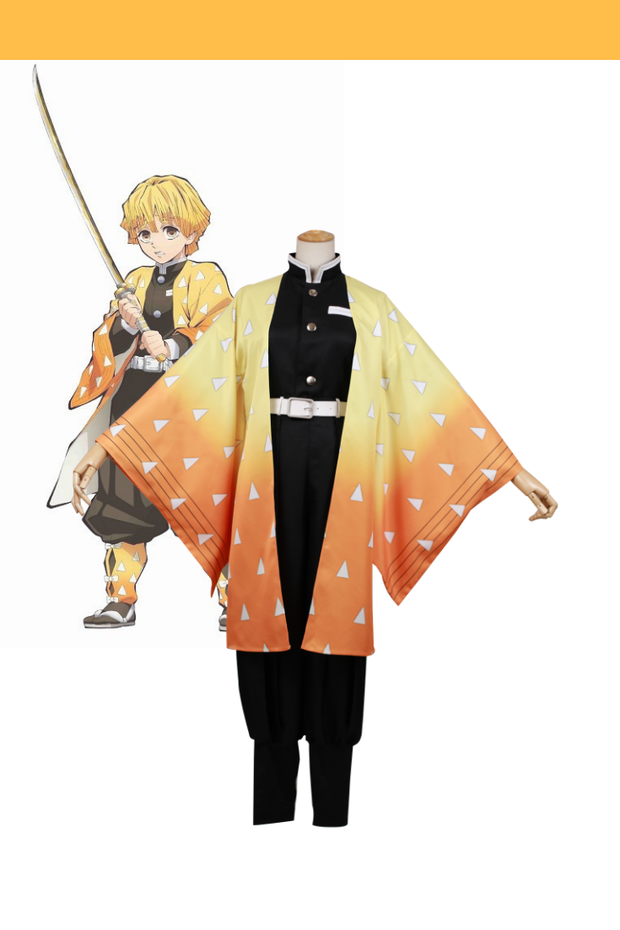 Cosrea A-E Zenitsu Agatsuma Demon Slayer Cosplay Costume