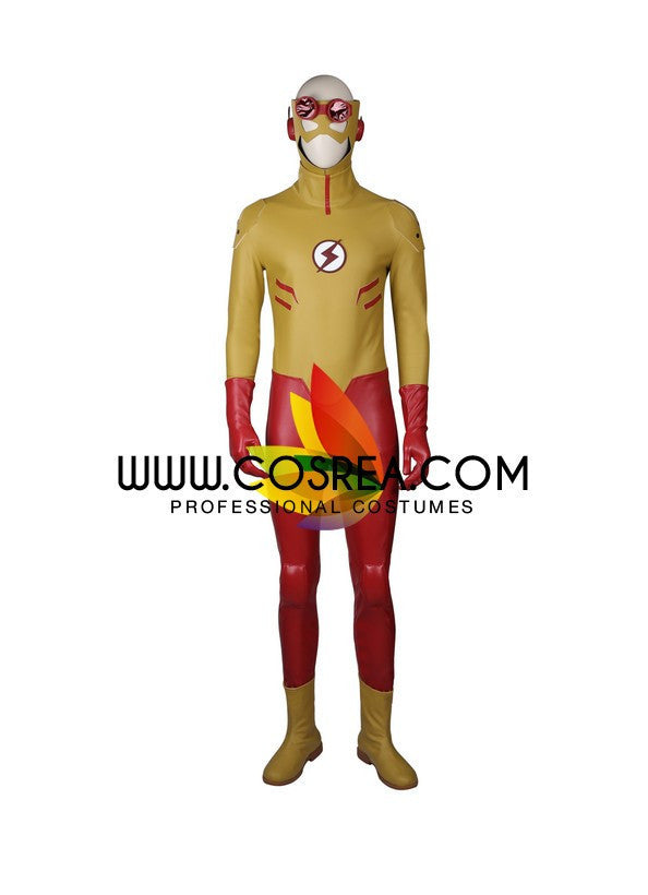 Cosrea Comic Young Justice League Kid Flash Cosplay Costume