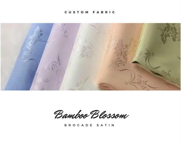 Cosrea Cosplay material Brocade Bamboo Blossom Custom Satin Material