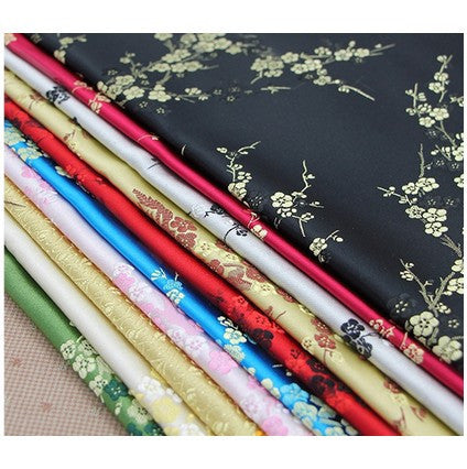 Cosrea Cosplay material Brocade Plum Blossom Custom Satin Material