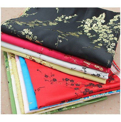 Cosrea Cosplay material Brocade Plum Blossom Custom Satin Material